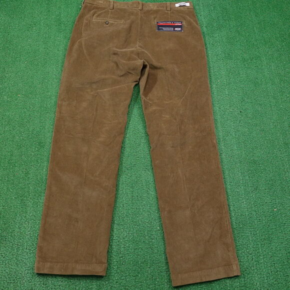 NWT ROUNDTREE & YORKE CORDUROY CLASSIC FIT CHINO FLAT FRONT PANTS 38X34 NEW! - Picture 6 of 8